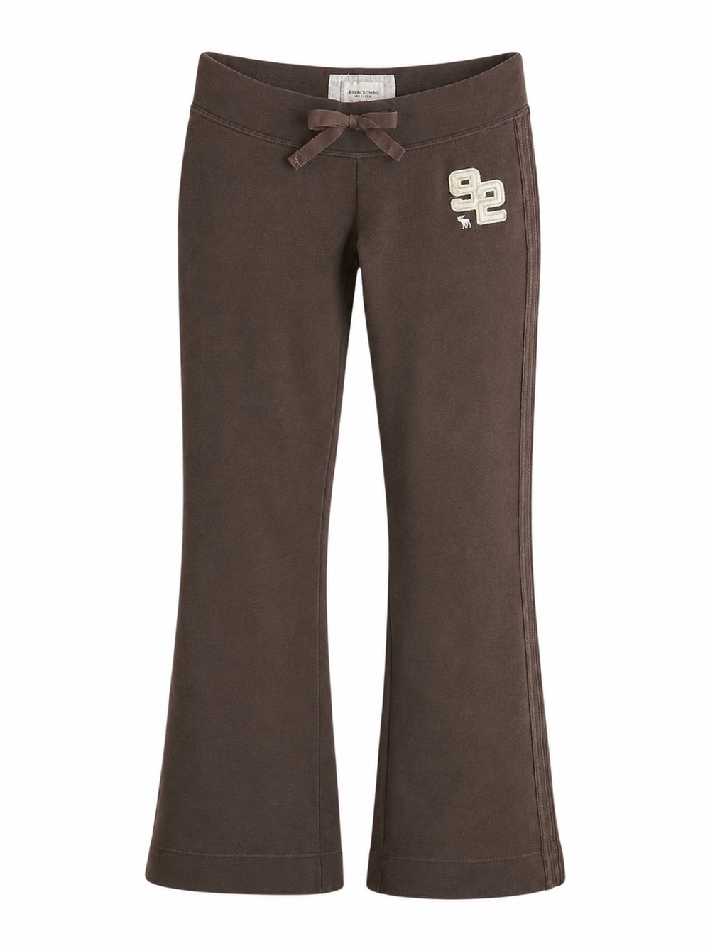 Abercrombie & Fitch Y2K 92 Appliqué Brown Flare Sweatpants Medium
